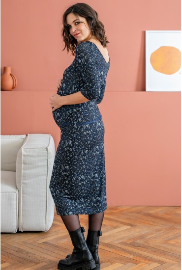 Robe de maternité Gigi blue léo